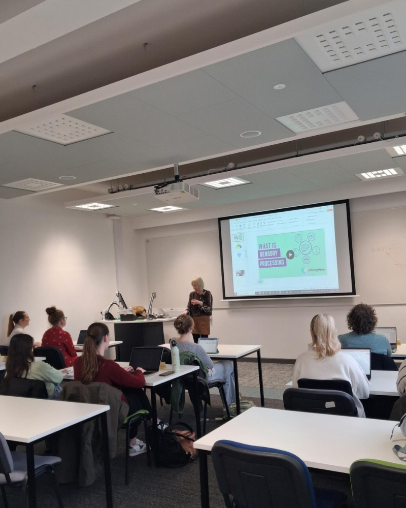 Yesterday at Queen’s University Belfast, Year 1 DECAP students received training from Middletown Centre for Autism!